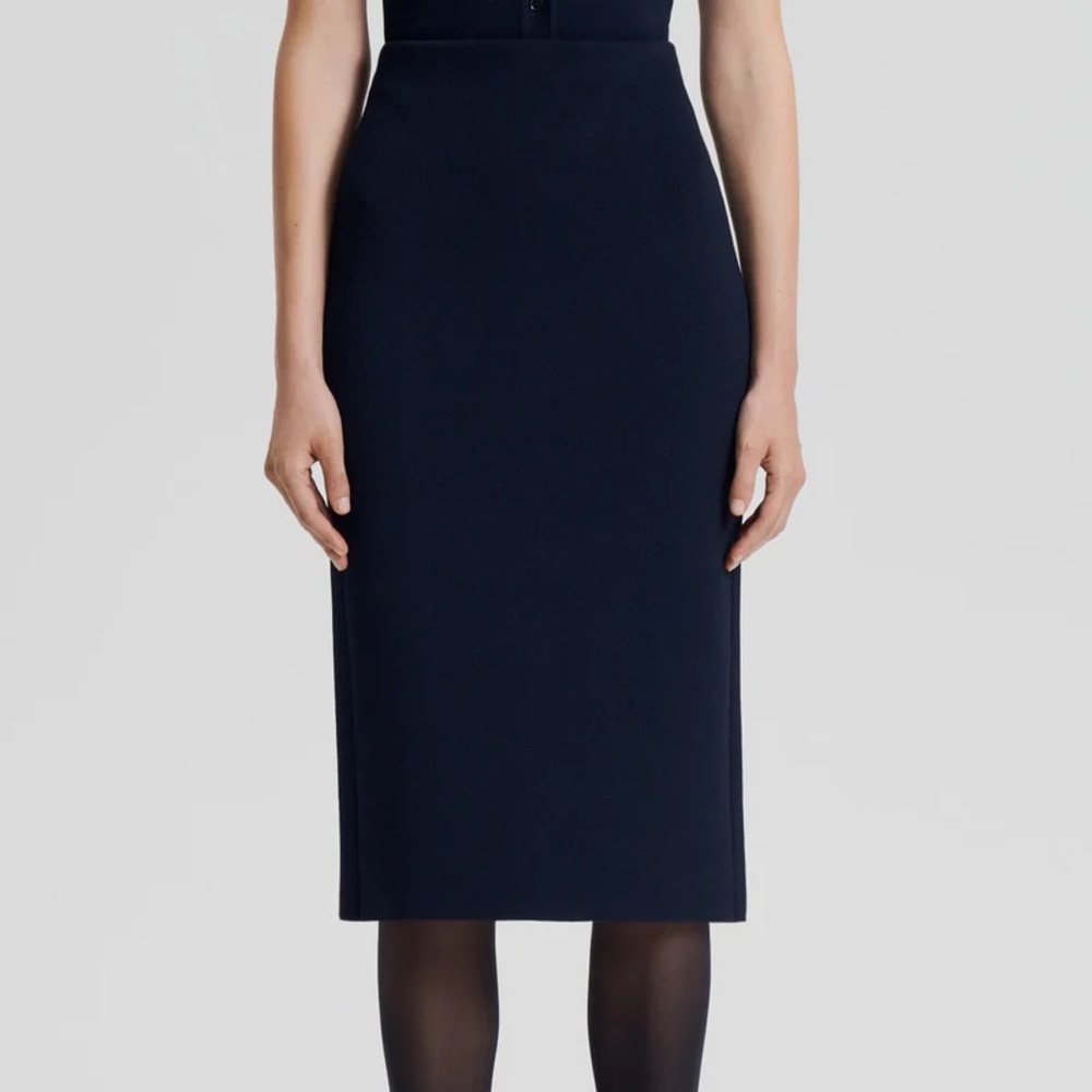 Scanlan Theodore Navy Pencil Skirt
